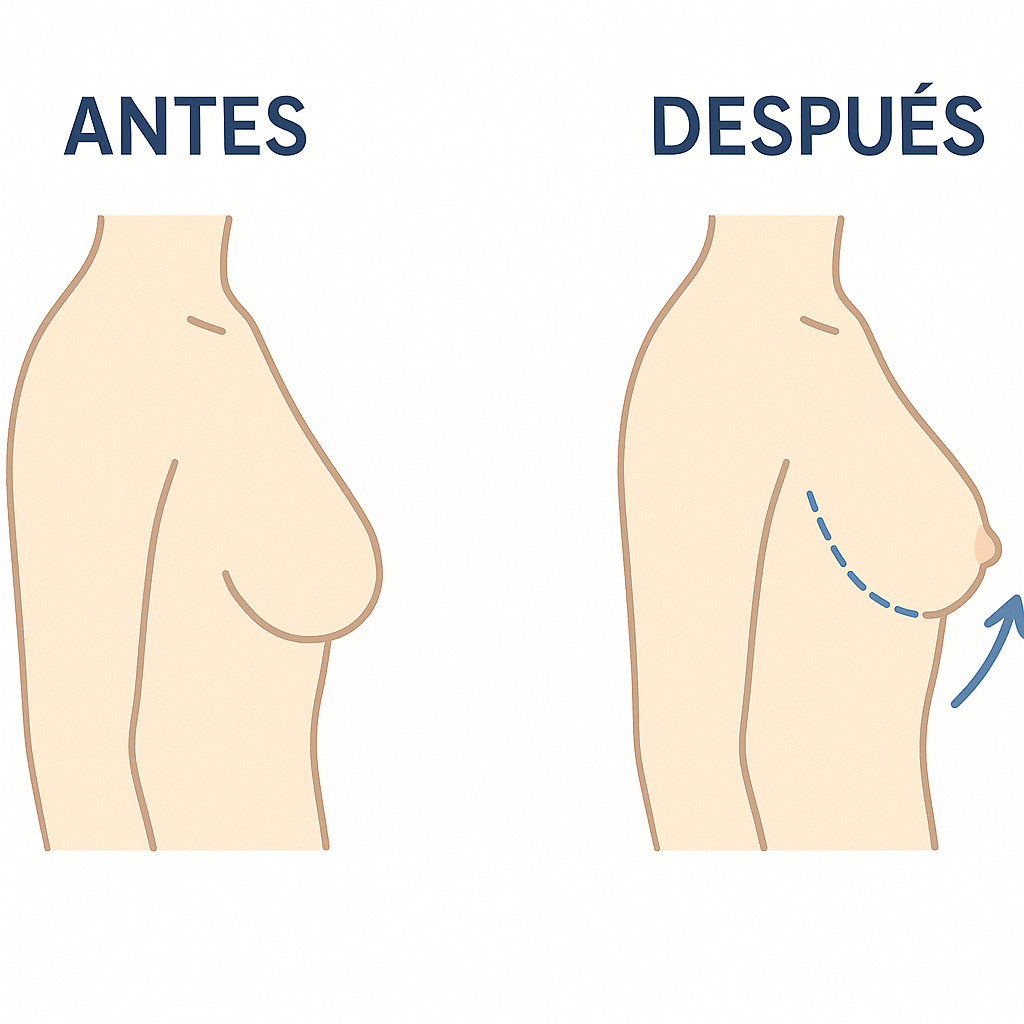 antes y después mamoplastia