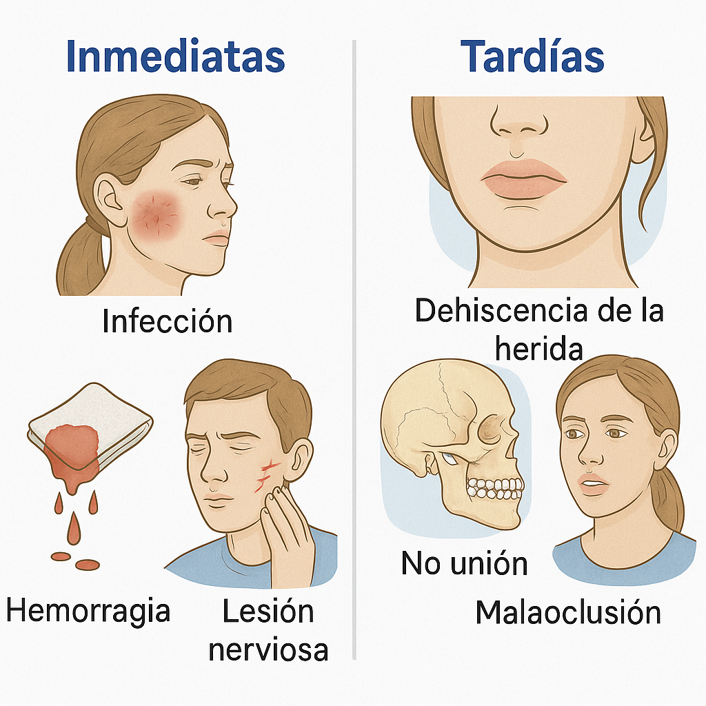 complicaciones cirugia maxilofacial